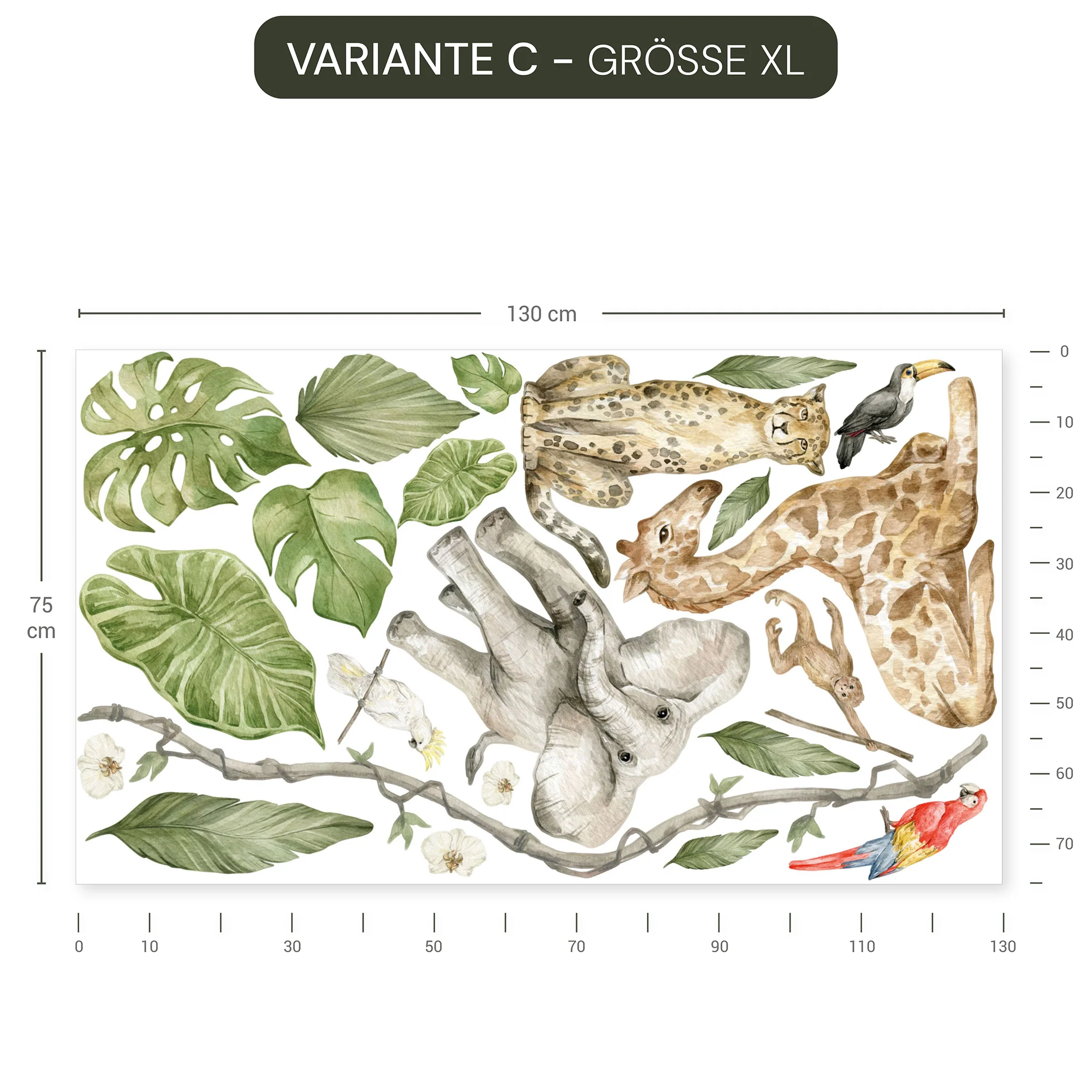 Wandsticker Safari Aquarell - Image 15